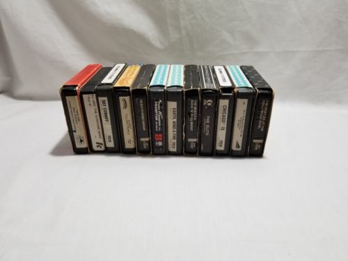 Lot of 12 ROCK / POP  8-TRACK Tapes BEATLES, VILLAGE PEOPLE, FRAMPTON, KC