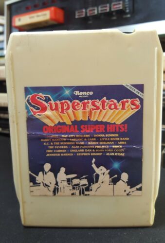 Ronco Superstars 8-Track Tape Comp New Pad Play Ready KISS Donna Summer RARE