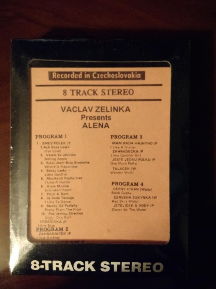 8TRACK Polkas Czech TAPE on rare Nebr. RAY records Vaclav Zelinka Presents ALENA