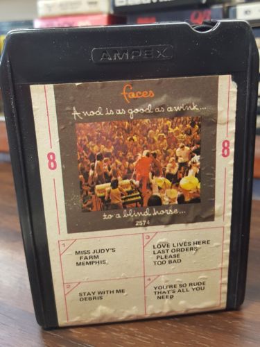 Faces 8-Track Tape A Nod's As Good As A Wink New Pads Play Ready AMPEX A+ Sound