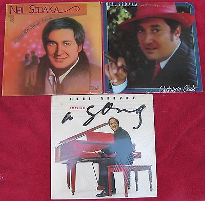 Neil Sedaka [Lot of 3 LPs]: Let's Go Steady Again / Sedaka's Back / A Song