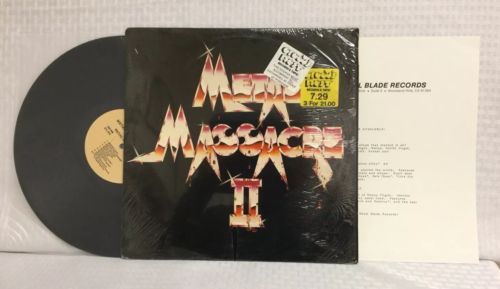 METAL MASSACRE II (2).....Metal Blade Records MBR 1004, + Insert, Vinyl NM
