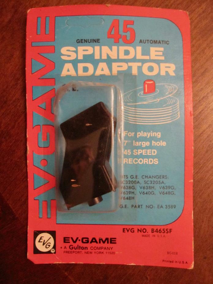 EV Electro Voice NOS  45 RPM Record  Spindle Stacking Adapter EA3589 B465SF