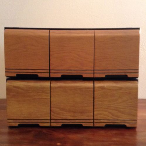 Tape Cassette 2 Sets 3 Drawer Faux Wood Storage Cabinets