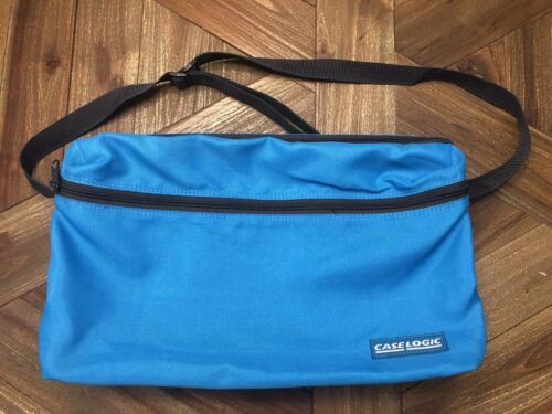CaseLogic 30 Cassette Tape Zip Up Padded Canvas Carrying Storage Case Teal Gray