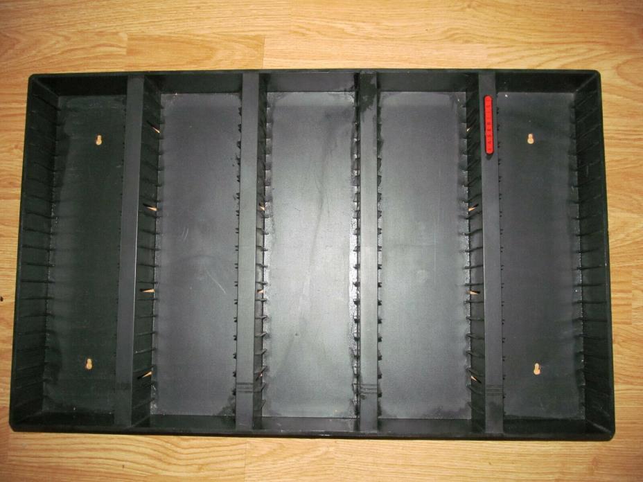 Laserline Cassette Wall Mount Case Holder Case  Black - Holds 100 Cassette Tapes