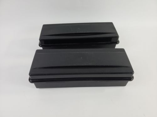 Alpha 15 Cassette Tape Black Plastic Storage Case Holder LOT OF 2