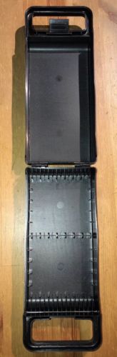 Black Audio Cassette Hard Plastic Carry Case Holds 10-14