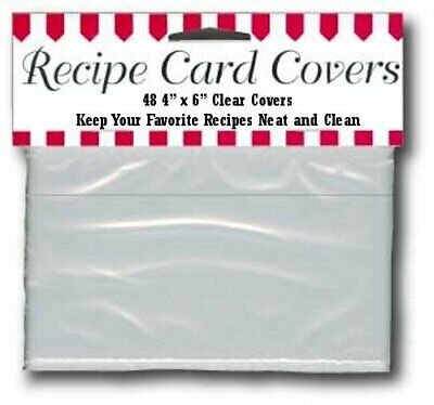 BigKitchen - Clear Vinyl 4 x 6 Inch Recipe Card Covers Set of 48