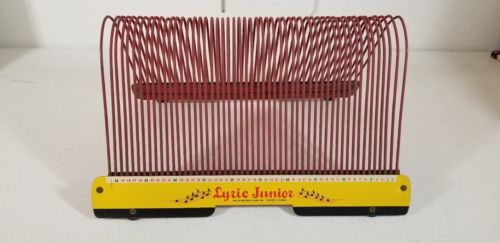 Lyric Junior Vintage Vinyl Record Holder - Metal Rack  45’s Mid Century Red