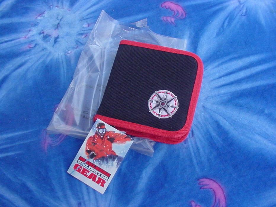 MARLBORO UNLIMITED CD CASE/HOLDER,EMBROIDERED COMPASS LOGO,BRAND NEW,BLK/RED,'97