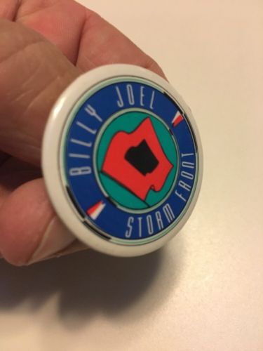 Billy Joel Storm Front 1989 Badge Pin Vintage