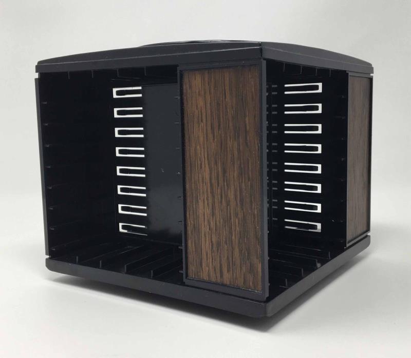 CASSETTE TAPE Rotating Carousel Case Holder Rack Holds 32 Used