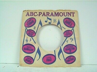 5- ABC PARAMOUNT COMPANY 45's SLEEVES  LOT # A-4