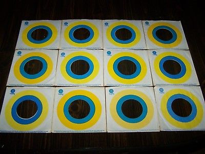 Lot of 12 CAPITOL 45 rpm COMPANY SLEEVES blue & yellow target vintage 1969-1972