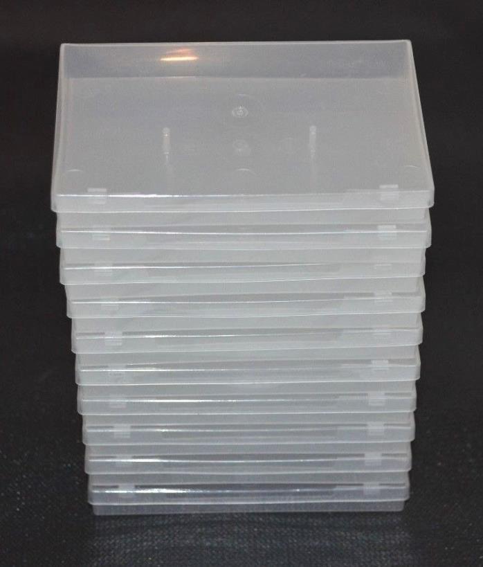 Audio Cassette Tape Case Soft Clear Poly Storage Box Lot of 10 VTG
