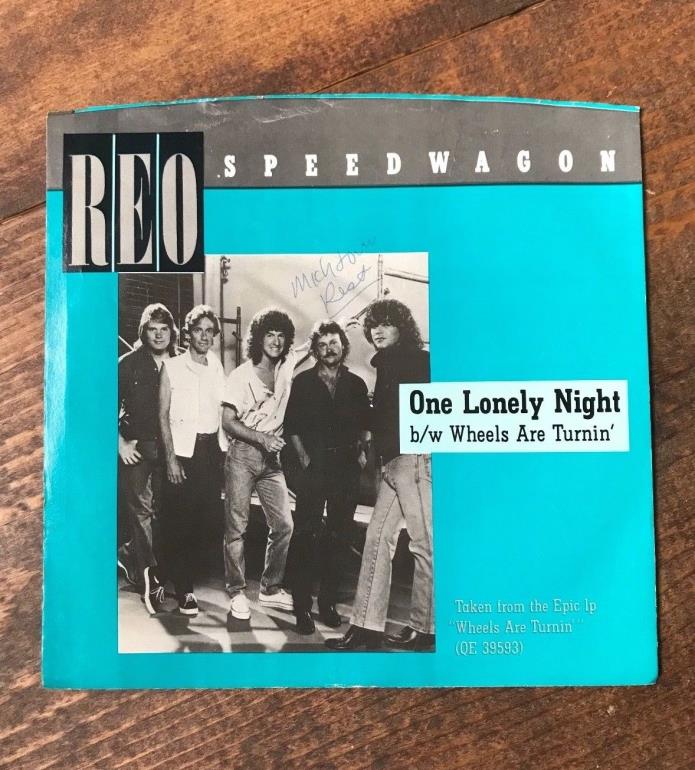 REO Speedwagon-One Lonely Night-Epic-45 RPM Record Sleeve-Cover-7