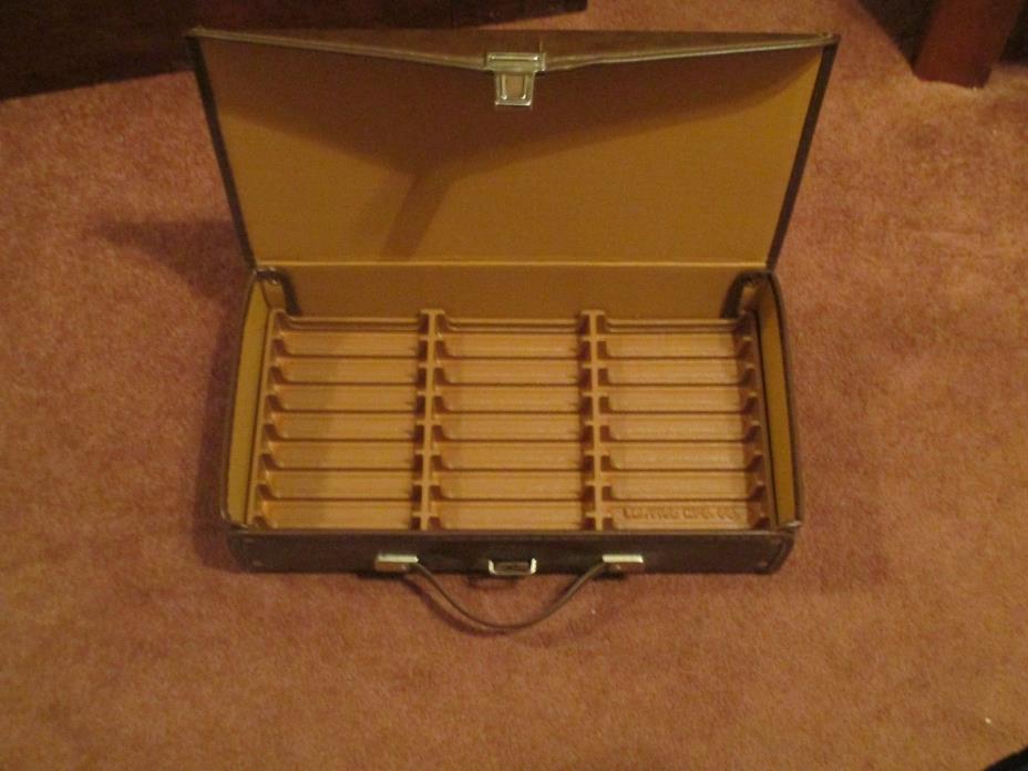 Vinyl Brown Cassette Tape Carrying Case, Holds 24 tapes