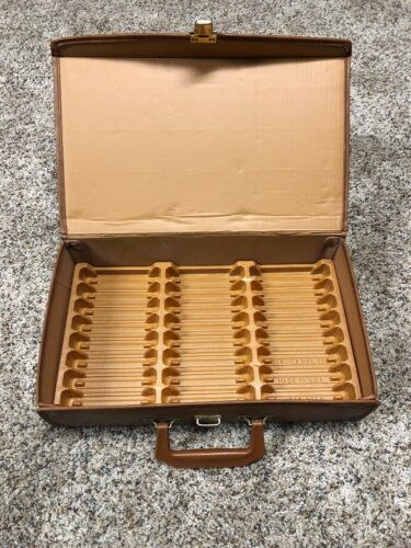 Vintage Cassette Holder Briefcase Suitcase Carrying Case Holds up to 36 Tapes