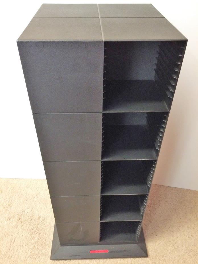 Vintage Laserline Rotating 200 CD Jewel Case Storage Tower EUC