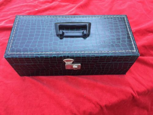 Vintage 8 Track Tape Storage Case 24 Count Holder Carrier Faux Alligator