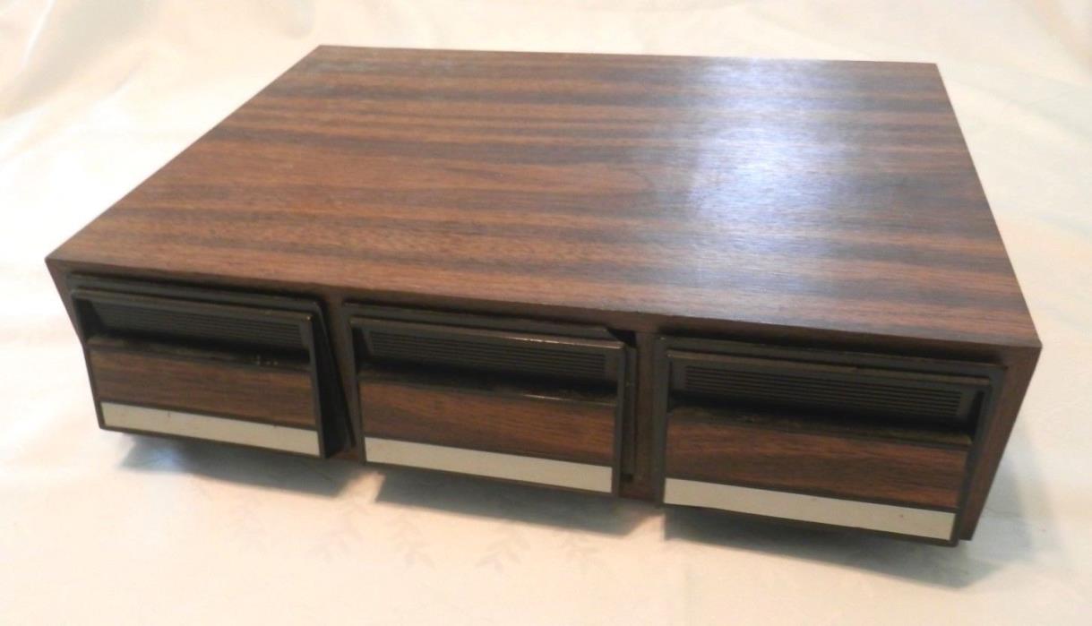 3 Drawer Cassette Audio Tape Holder Storage Case Holds 42 w/Cases or 60 w/oCases