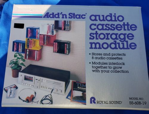 Vintage Add'n Stac Audio Cassette Storage Modules Made in USA VERY RARE FREESHIP