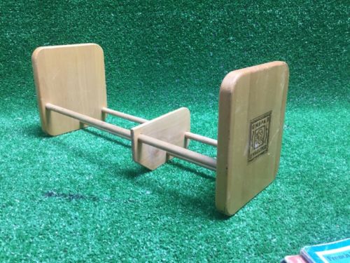 Napa Valley Box Company Adjustable Wooden Storage Rack CD DVD Blu-Ray Book rare