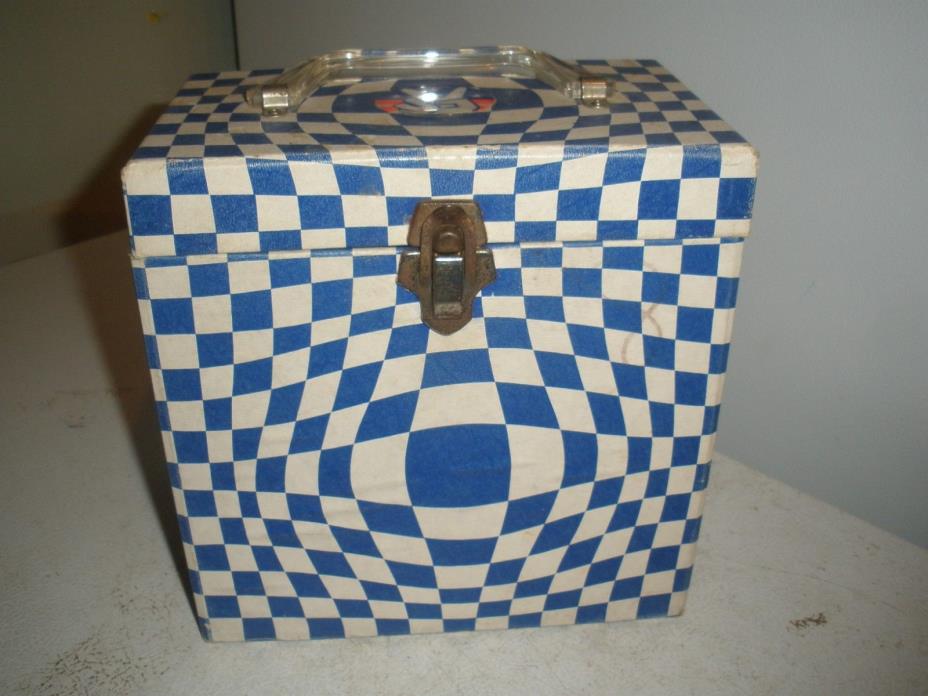 Vintage Platter-Pak 45 rpm Record Case Box Pop Art Psychedelic
