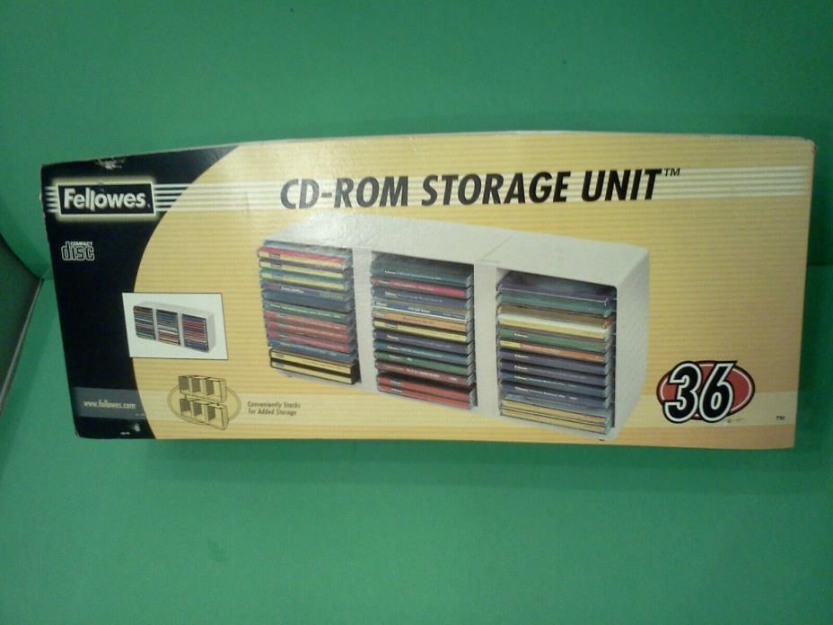 FELLOWES 36 CD STORAGE HOLDER STAND RACK DISPLAY Wall Organizer NEW IN PACKAGE!