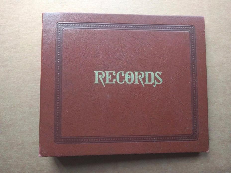 Vintage Record Storage Album Book for 45 RPM 7-inch records, 10 sleeves - Ex