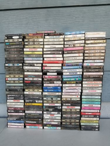 170 Vintage Cassette Tape Lot Rock Heavy Metal 1970's 1980's 1990's kiss v halen