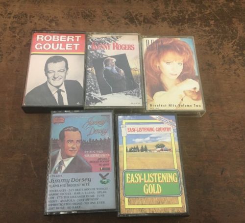 Lot of 5 Vintage Cassettes From Various Artists