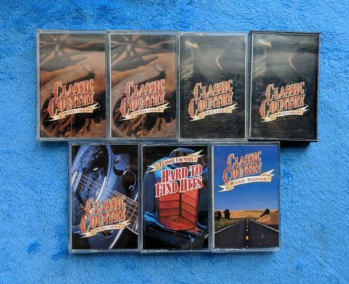 TIME LIFE MUSIC CLASSIC COUNTRY 7 Cassette Tape Lot Road Songs Hard To Find Hits