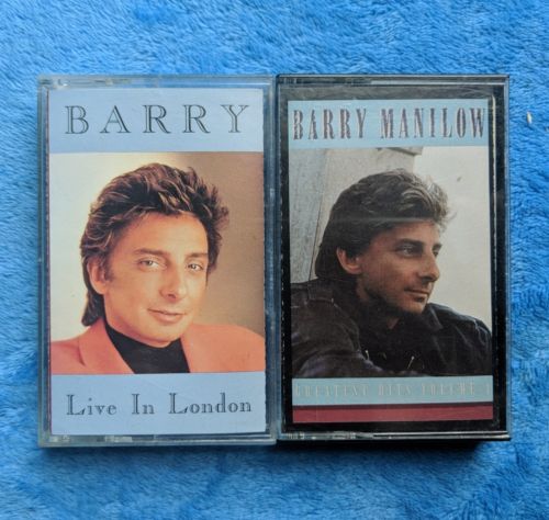 BARRY MANILOW 2 Cassette Tape Lot Soft Rock Live In London Greatest Hits Vol. 1