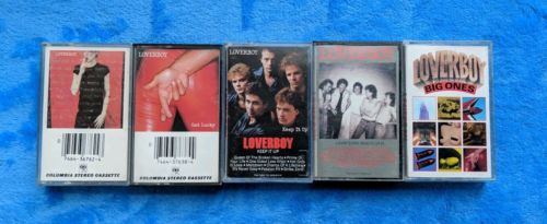 LOVERBOY 5 Cassette Tape Lot Rock Lovin' Every Minute Of It Get Lucky S/T 1980's