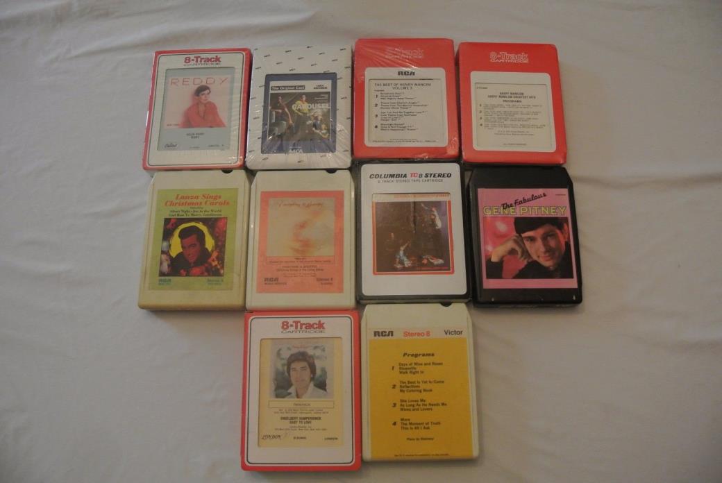 Lot of 10 - 8 Track Tapes Various Artists