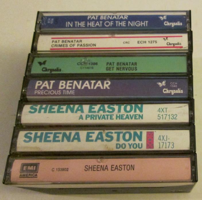 Lot of Pat Benatar & Sheena Easton Cassette Tapes 80s Music RARE OOP Pop Rock