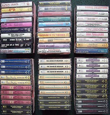 LOT OF 61 CASSETTE TAPES ~ MISC. GENRE ~ GOOD CONDITION