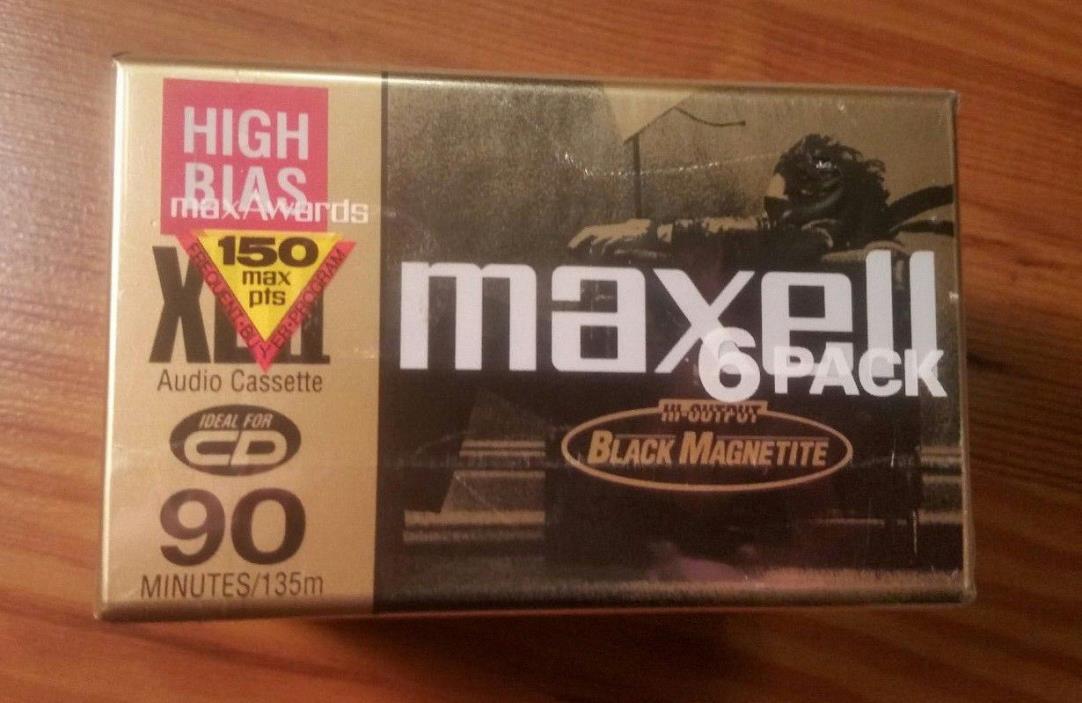 Lot of 6 Maxell XL II 90 Blank Audio Cassette Tapes Made in Japan Type II Sealed