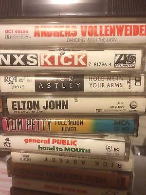 39 rock cassettes elton, rondstat,astley inxs