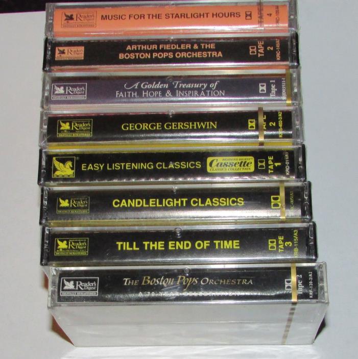 New SEALED 8 Readers Digest Cassette Tapes Various Artist Rare