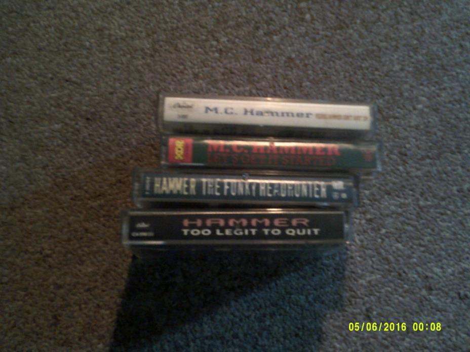 lot 4 mc hammer cassette tapes, good ones see pic