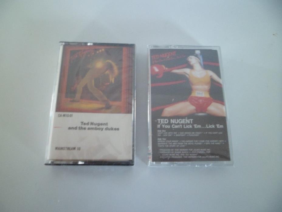 2 SEALED TED NUGENT and the amboy dukes Cassette Tape If You Can't Lick'em Lick'