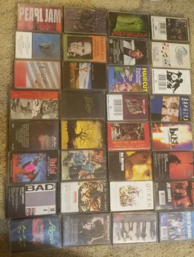 Classic Rock Grunge 32 Cassette LOT Bad Company Pearl Jam U2 Days of the New