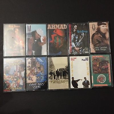 10 Rap Hip-Hop Cassette Tapes Queen Latifah P. Diddy Busta Rhymes M$se 95 South