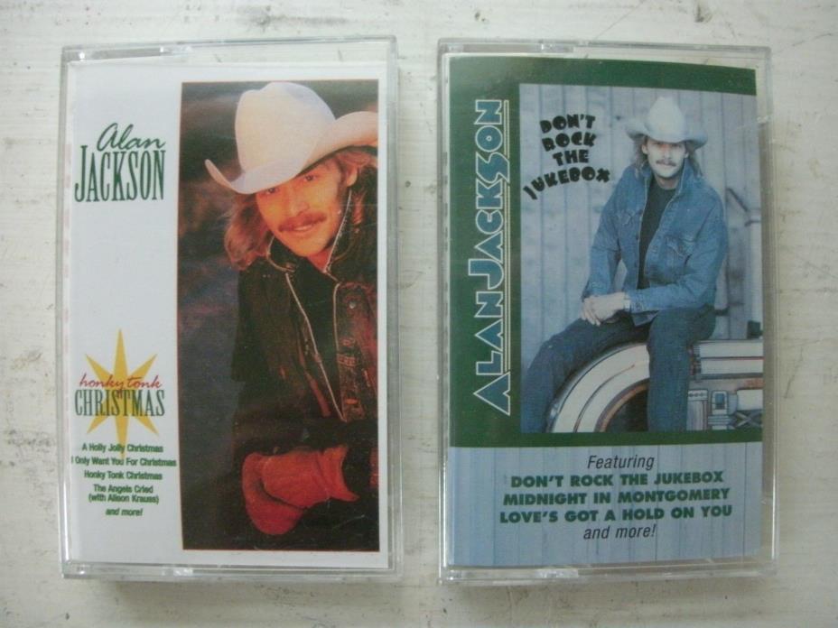 2 Alan Jackson Country Music Cassettes Lot of Two, Honkey Tonk Christmas