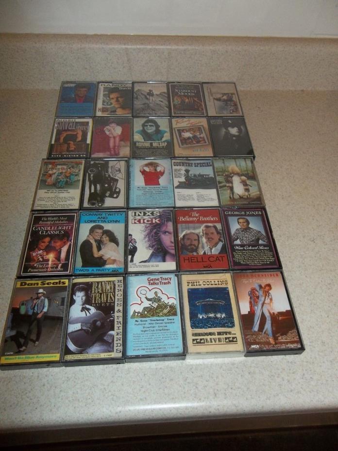 Lot Of 44 Mixed variety of Cassette Tapes           404