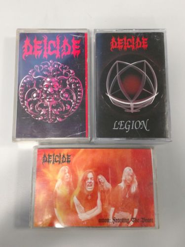 Deicide Cassettes (3) S/T Legion Amon: Feasting the Beast Death Black metal