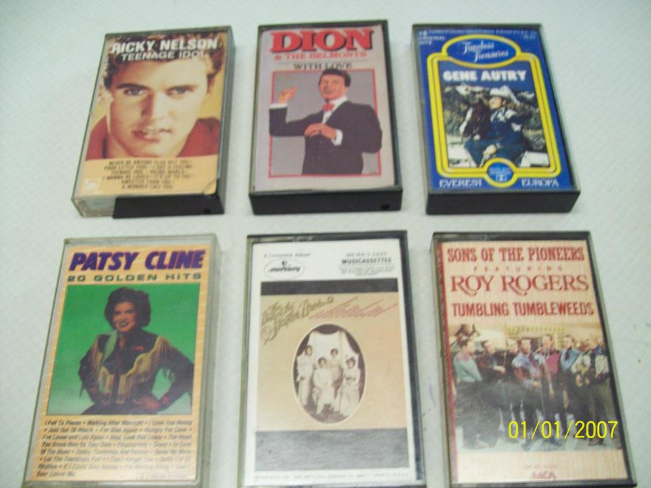 lot of 6 .... various artists.... used Cassettes